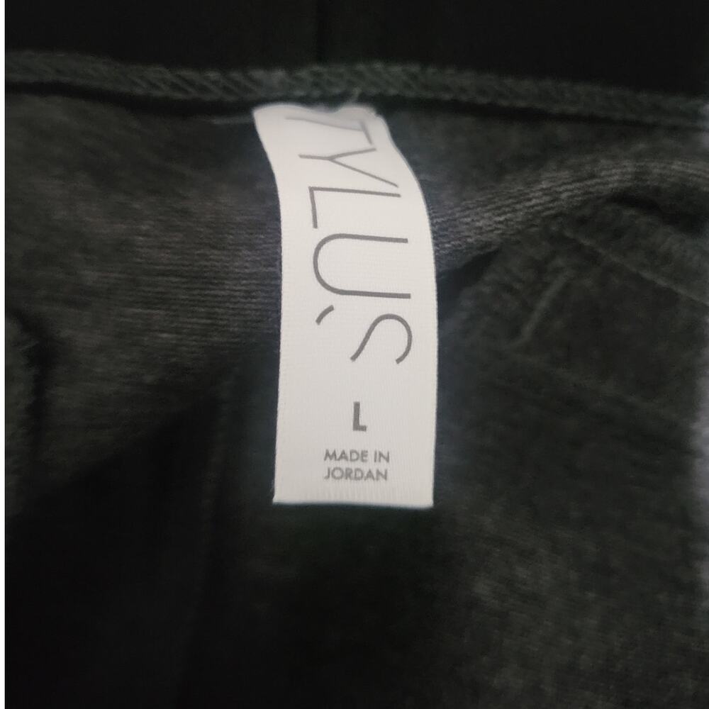 Stylus High Rise Slit Front Ankle Pant in Charcoal Heather - Large - Picture 7 of 8